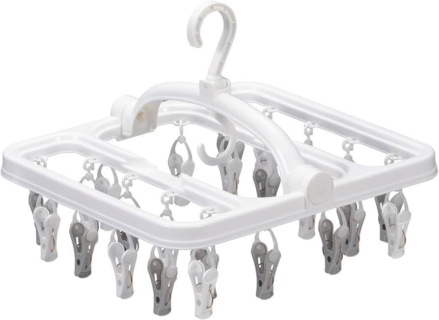 Amazon｜ストリックスデザイン 洗濯ハンガー 24ピンチ ホワイト